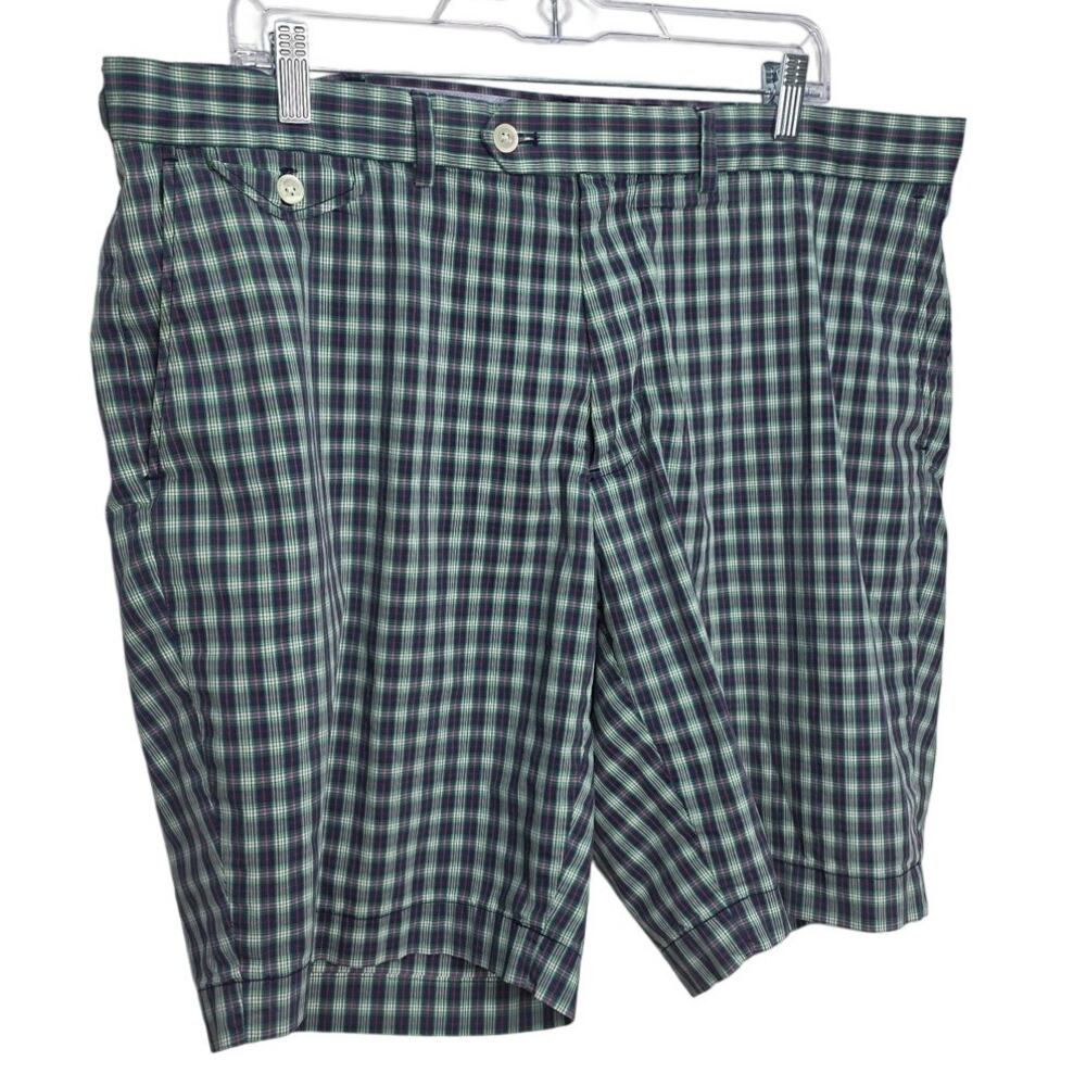 Polo Ralph Lauren Plaid Chino Shorts Men’s 38 Blue Green 9" Golf Heritage Preppy